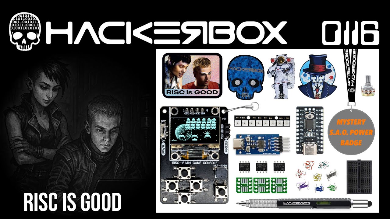 HackerBoxes's tweet card. Hackerbox 0116 - RISC Is Good