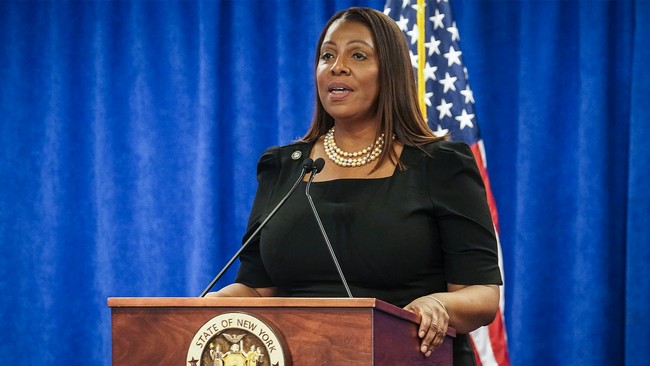 NASA_Tim's tweet card. New York AG Letitia James faces serious mortgage fraud allegations spanning decades.