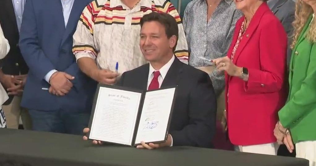 CBSMiami's tweet card. The money is from the gaming compact the state signed with the Seminole Tribe in 2021