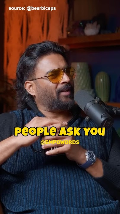 Exploro_paradox's tweet card. R. Madhavan on Why Marrying Young Actually Matters