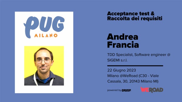 MilanoPHP's tweet card. **Details** Cari PUGgers milanesi, siamo felici di annunciare il prossimo evento PUGMI del 2023! Non vediamo l'ora di rivedervi tutti! A metà Giugno, **[Andrea Francia](htt