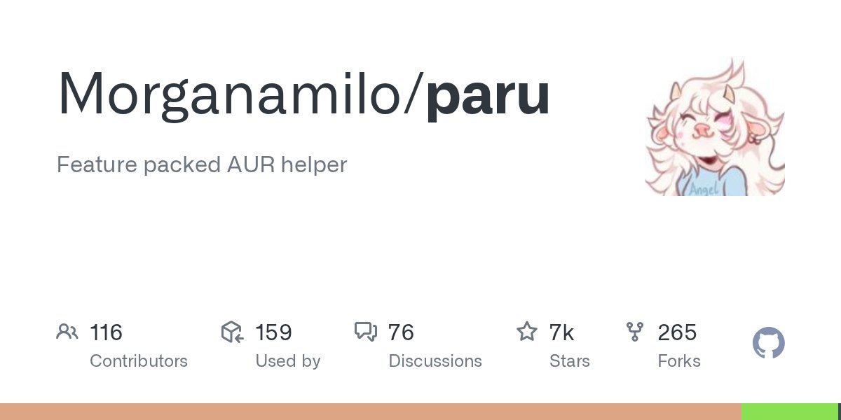 github_trends's tweet card. Feature packed AUR helper. Contribute to Morganamilo/paru development by creating an account on GitHub.