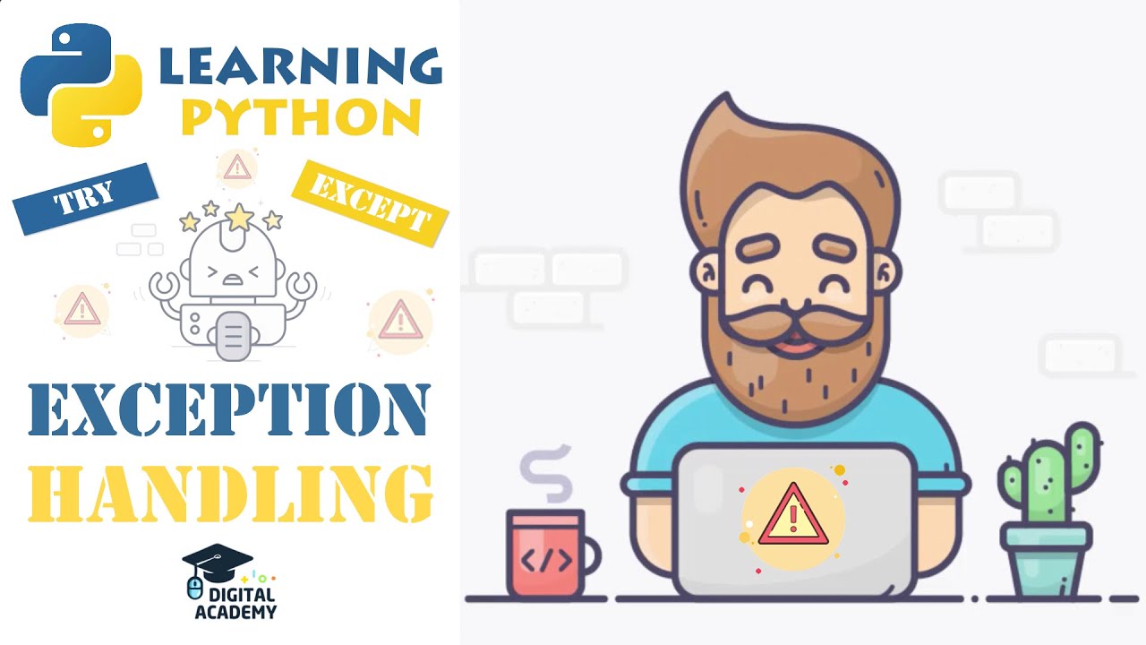 DigitalAcademyy's tweet card. Catch and Handle Exceptions in Python (TRY EXCEPT in Python) - Python...