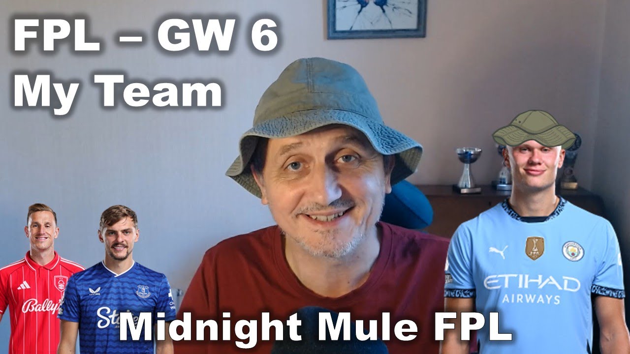MidnightMuleFPL's tweet card. FPL Gameweek 6 - My Team and My Transfers