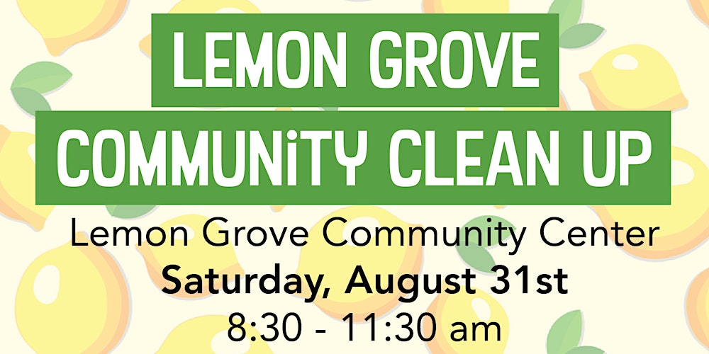 SDPDCEast's tweet card. Take pride in your community and help clean up Lemon Grove. Let's clean up our city by collecting trash & beautifying the landscape.