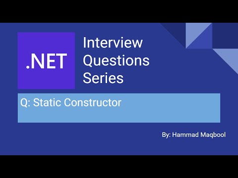 iMrHammad's tweet card. Static Constructor in CSharp DotNET