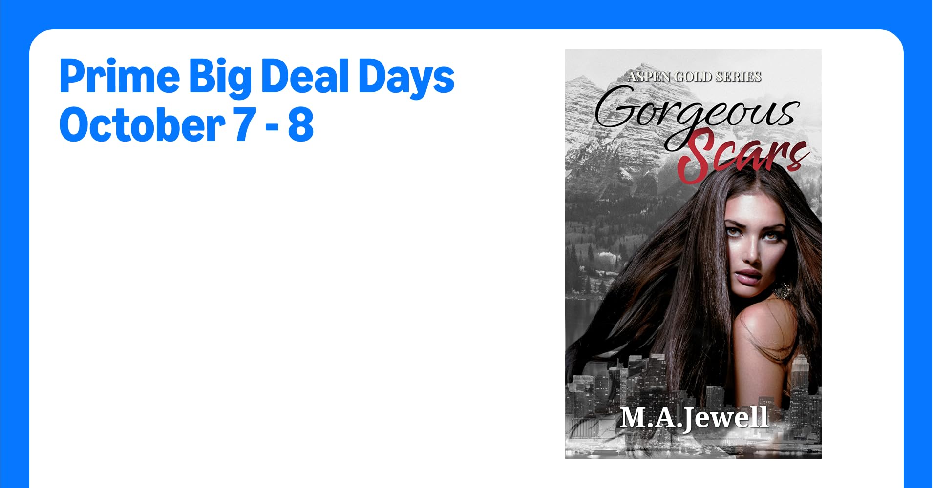MAJewell_author's tweet card. Gorgeous Scars: Contemporary romantic suspense, rodeo cowboy, heroine in peril, (Aspen Gold Series 14)