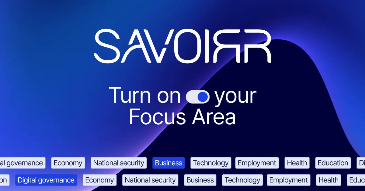 savoirrapp's tweet card. SAVOIRR gives you real-time visibility into EU legislation. With powerful tools for monitoring, stakeholder mapping, and collaborative reporting. No more scattered PDFs or copy-paste chaos. Just...