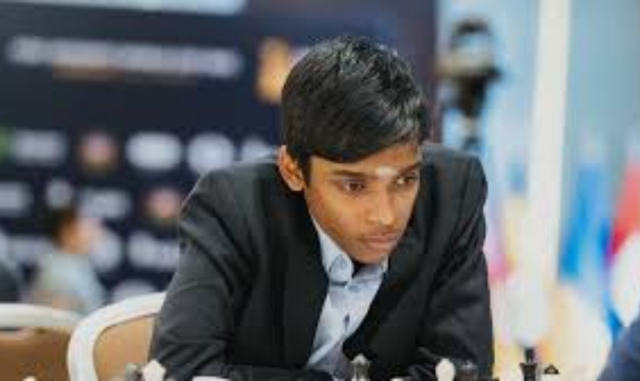 PragativadiNews's tweet card. Indian GM R. Praggnanandhaa holds Maxime Vachier-Lagrave to a draw in the Grand Chess Tour Finals 2025 semifinal after a late blunder nearly cost him the game.