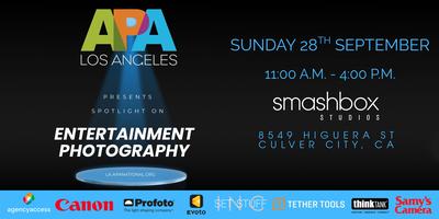 thinkTANKphoto's tweet card. Join APA LA for an insider's view into the world of Entertainment Photography!