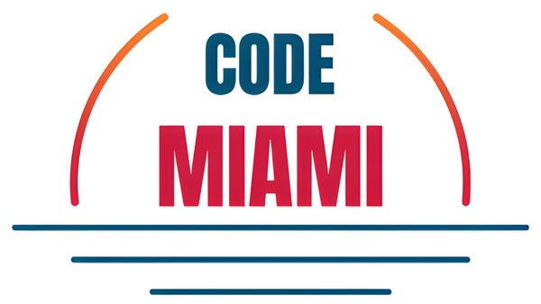 CodeForMiami's tweet card. **BUILDING THE MIAMIVERSE: A PORTAL FOR ENVIRONMENTAL INFORMATION AND CITIZEN INVOLVEMENT** At this meeting, #OpenMiami, will demonstrate their early Miamiverse prototypes