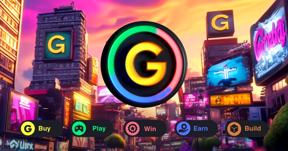 proxy26k's tweet card. One platform with 5,000+ games, all powered by one coin: G Coin! Play, Win, Own. Play smart, Dream Big.