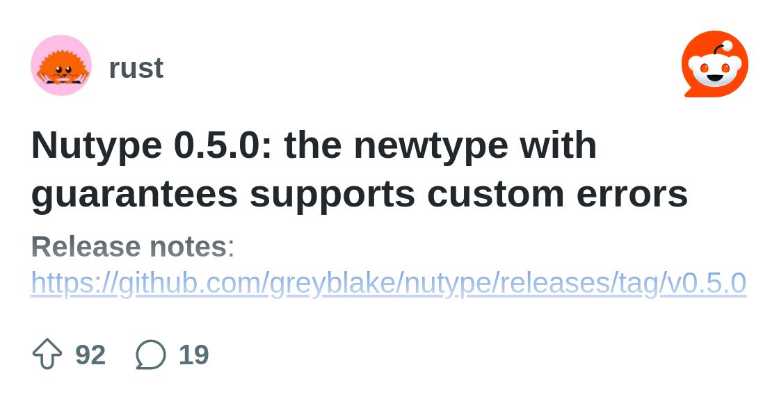 greyblake's tweet card. Explore this post and more from the rust community