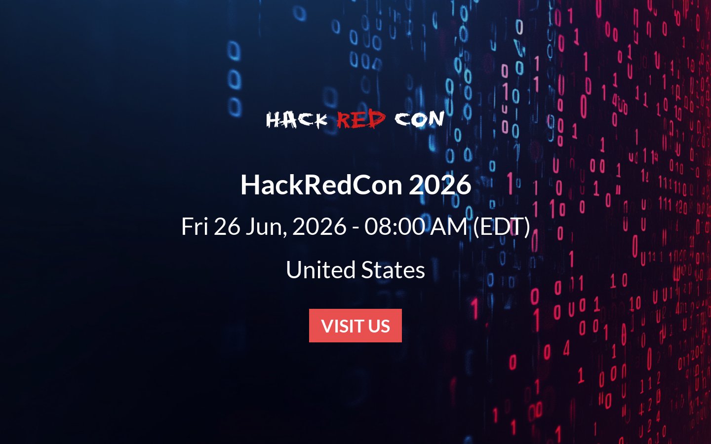 HackRedCon's tweet card. Hack Red Con brings the next generation of cybersecurity to Louisville!