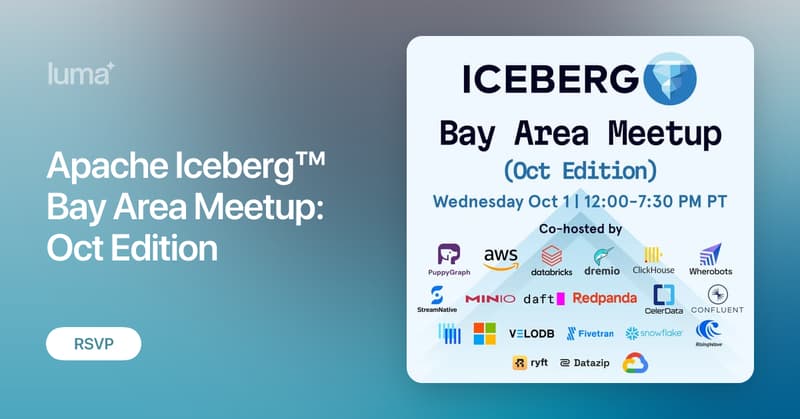 CelerData's tweet card. 🔹 Apache Iceberg™ Bay Area: Oct Edition 📍 Contemporary Jewish Museum, San Francisco 🗓️ October 1, 2025 | ⏰ Half-day, afternoon event 💥 Free to attend –…