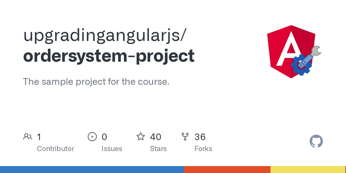 samjulien's tweet card. The sample project for the course. Contribute to upgradingangularjs/ordersystem-project development by creating an account on GitHub.