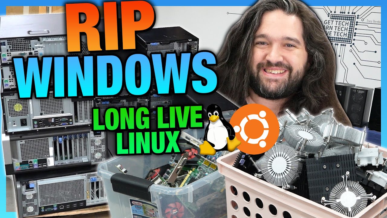 GamersNexus's tweet card. Installing Linux on Hundreds of "Obsolete" Computers | Microsoft...