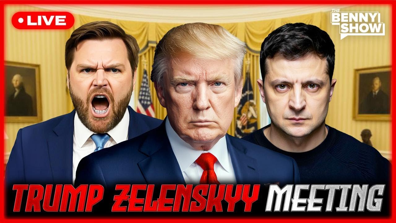bennyjohnson's tweet card. Trump LIVE Right Now With Zelenskyy at White House, Another MELTDOWN...