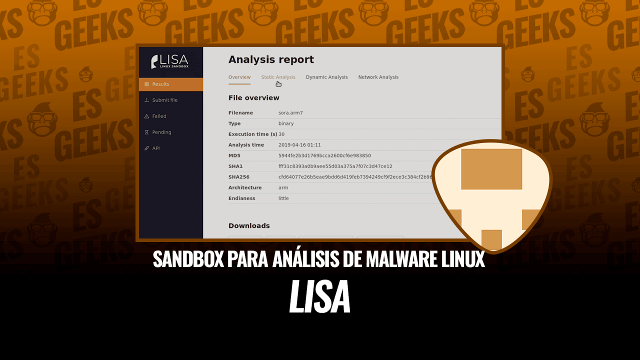 EsGeeks's tweet card. LiSa es un proyecto open source de análisis automatizado de malware de Linux en varias arquitecturas de CPU.