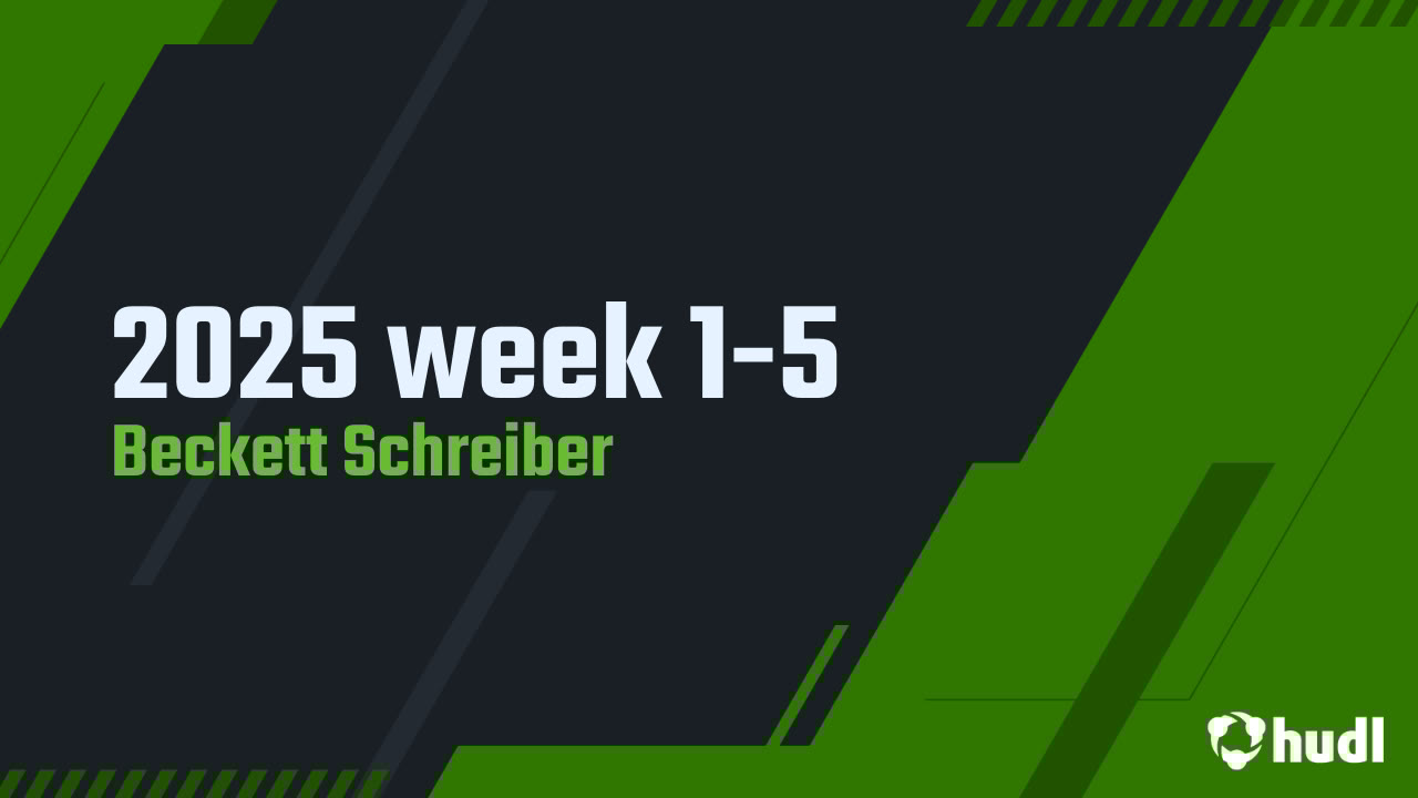 BeckettSchreib1's tweet card. 2025 week 1-5