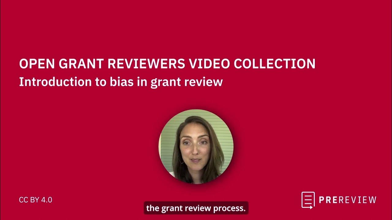 OpenResearchFG's tweet card. Open Grant Reviewers - Introduction to bias in grant review