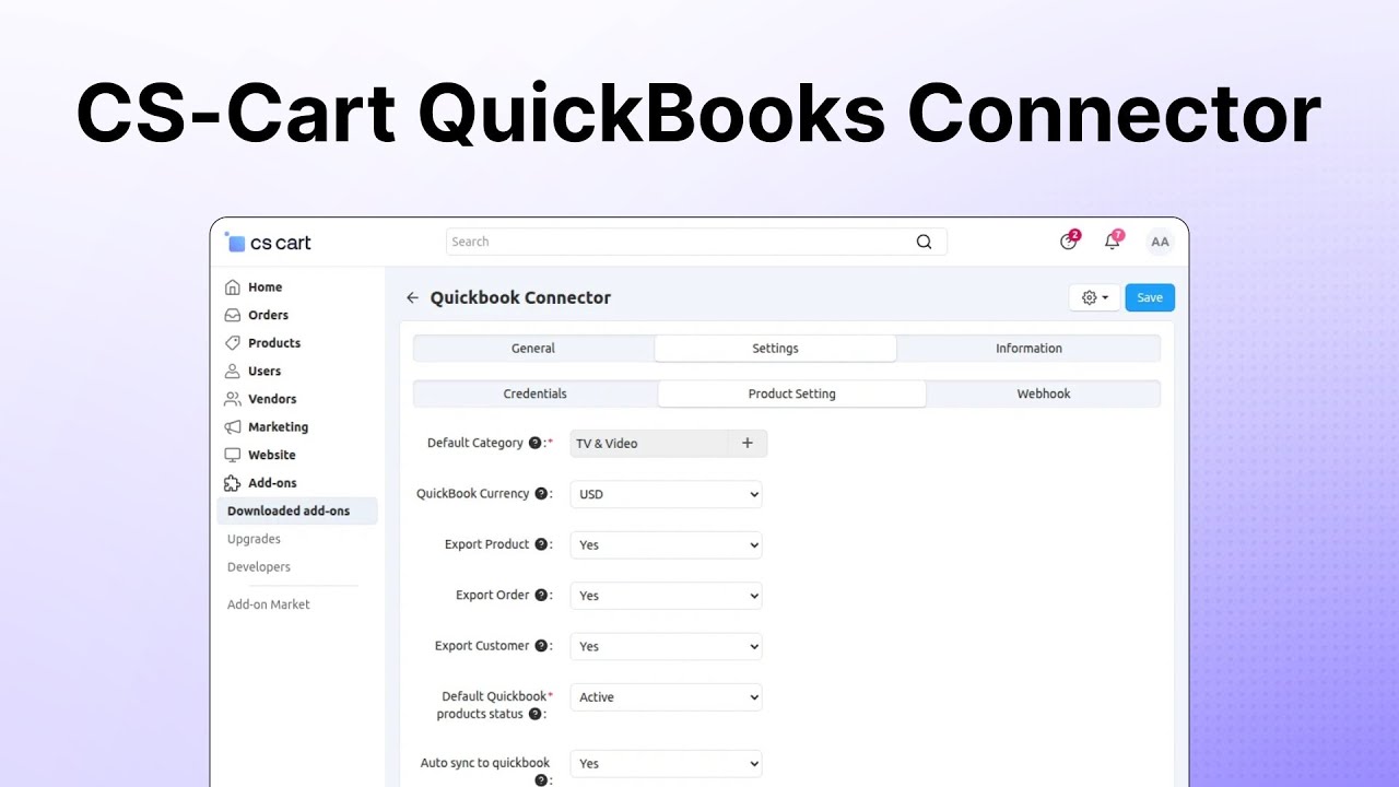 webkul's tweet card. How to Seamlessly Sync CS-Cart with QuickBooks for Real-Time Ecomme...