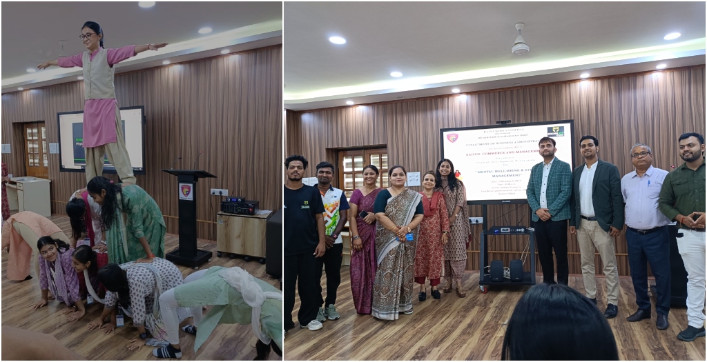 patna_press's tweet card. Patna Women’s College students joined a stress management workshop featuring Zumba, gymnastics and interactive lessons on mental well-being