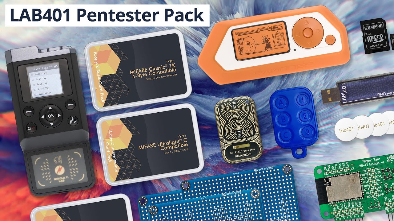 Lab_401's tweet card. Lab401's Pentester Pack : The ultimate hardware pack for pentesters.