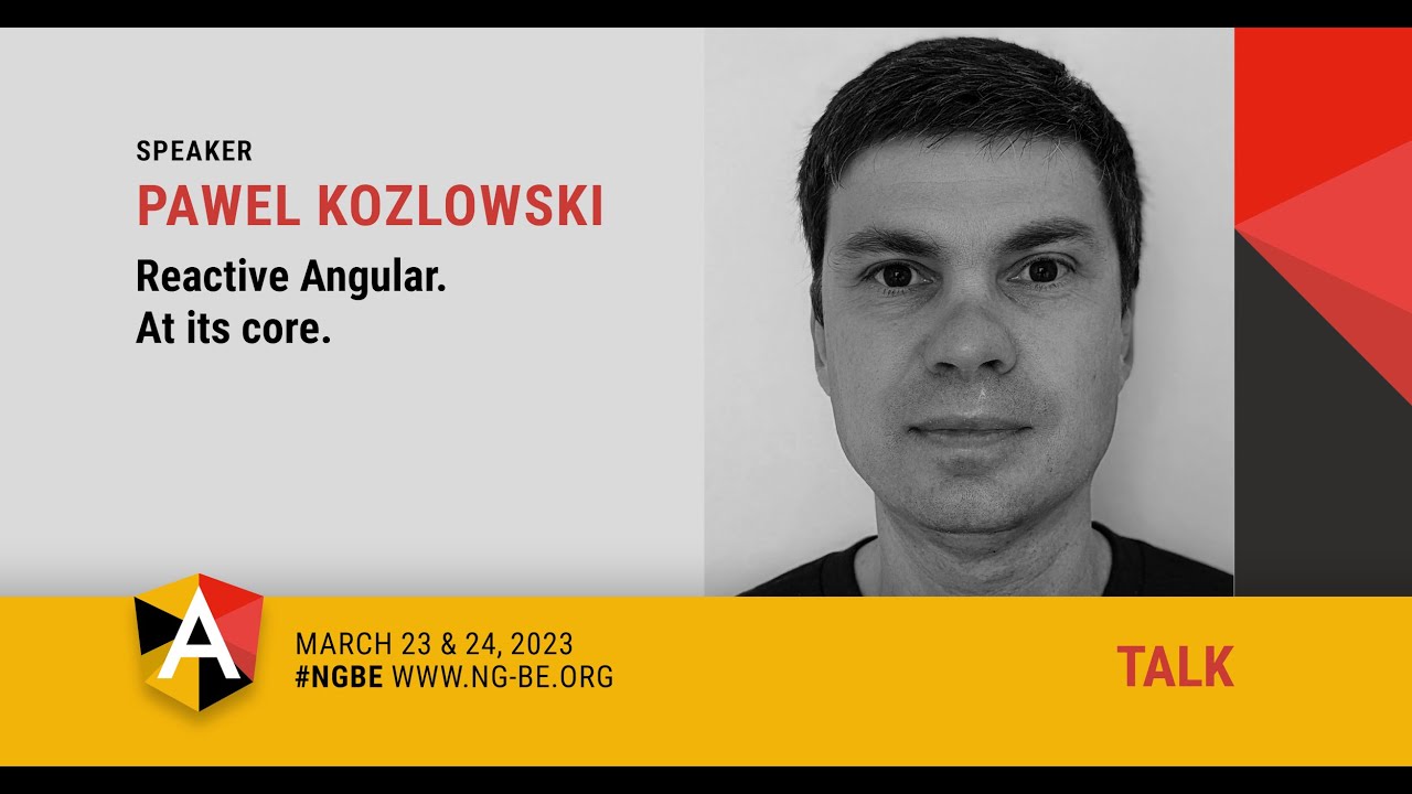 pkozlowski_os's tweet card. Reactive Angular. At its core. - Pawel Kozlowski - NGBE 2023