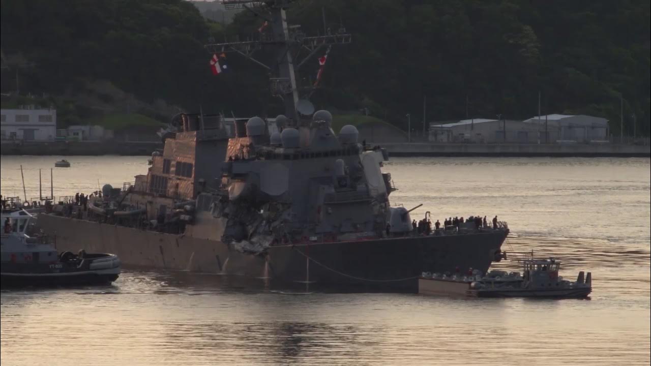 COMNAVFORJAPAN's tweet card. USS Fitzgerald Returns to Yokosuka, Japan After Collision at Sea