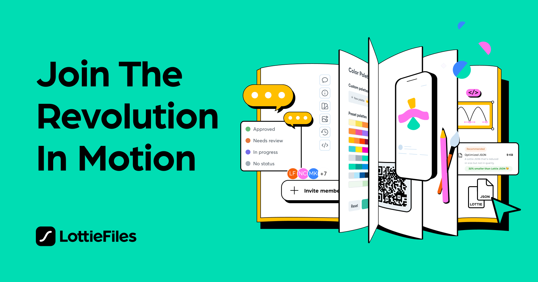 LottieFiles's tweet card. Effortlessly bring the smallest, free, ready-to-use motion graphics for the web, app, social, and designs. Create, edit, test, collaborate, and ship Lottie animations in no time!