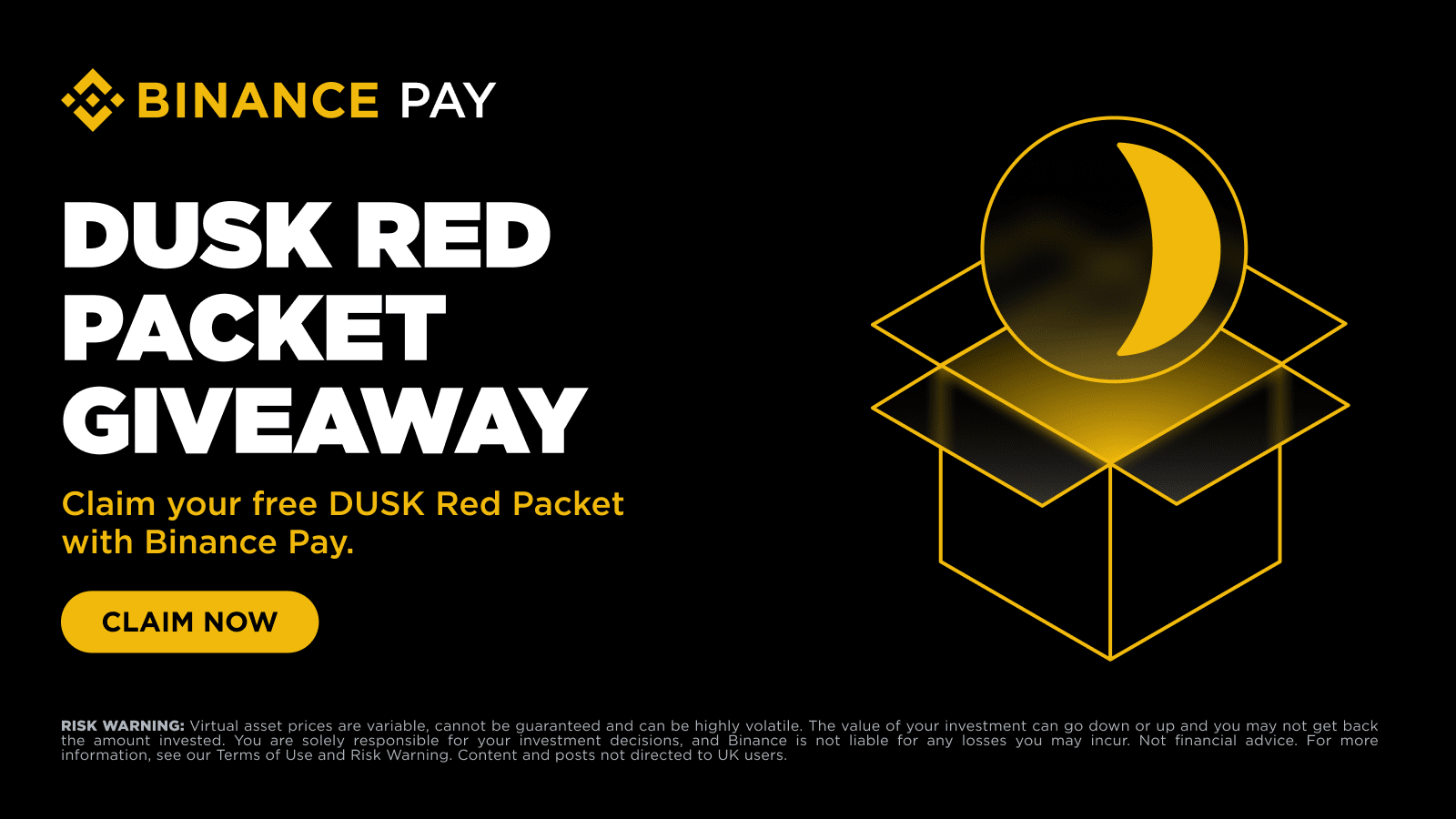 ayman_reffae's tweet card. Claim your FREE DUSK Red Packet with Binance Pay