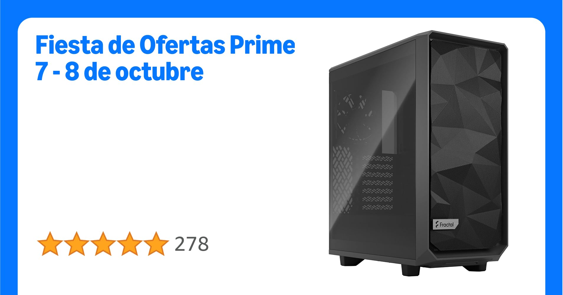 cibergoodgame's tweet card. Meshify 2 Compact is a high-performing case with a bold, stealth-inspired aesthetic. Its striking exterior features bolt-free, flush tempered glass, a fully removable top panel granting excellent...