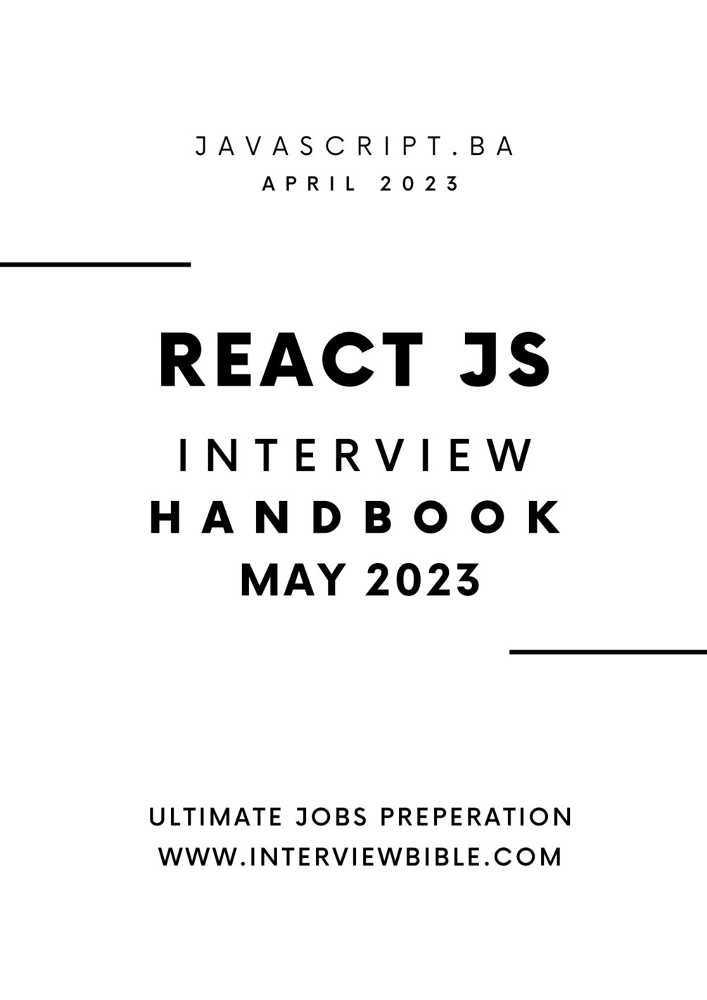 interviewbible's tweet card. Are you someone who is looking for a job in the field of React JS? Or, are you an interviewer searching for the best candidate to join your React JS team? Either way, the React JS Interview Handboo...