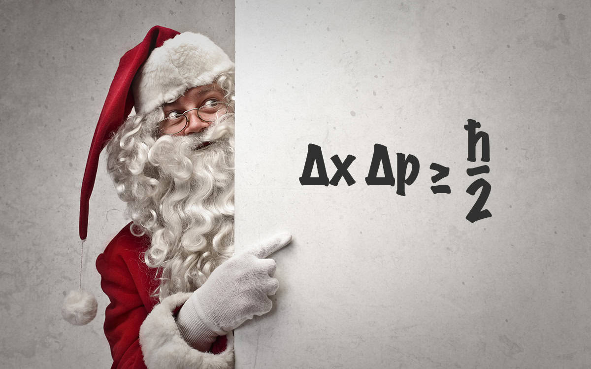 PhysicsWorld's tweet card. Put down the eggnog, pick up your pens, and be sure to show your working