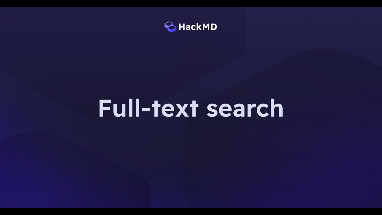 hackmdio's tweet card. How to use full-text search in a workspace