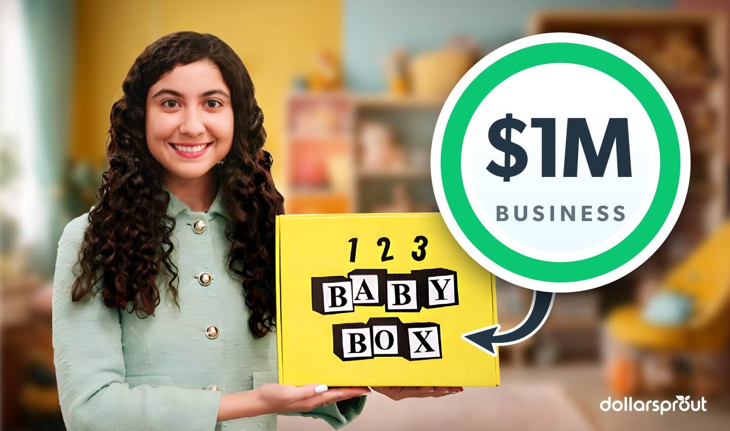DollarSprout's tweet card. Juggling 11 classes, Zarina Bahadur built 123 Baby Box into a $1M business. See how she scaled from idea to success and what she learned.