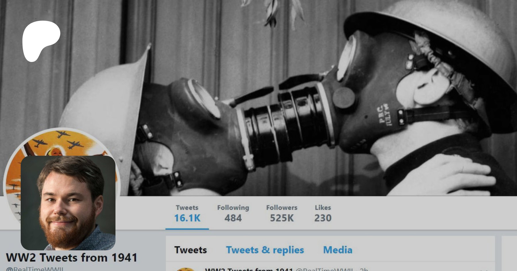 RealTimeWWII's tweet card. creating livetweets from the Second World War