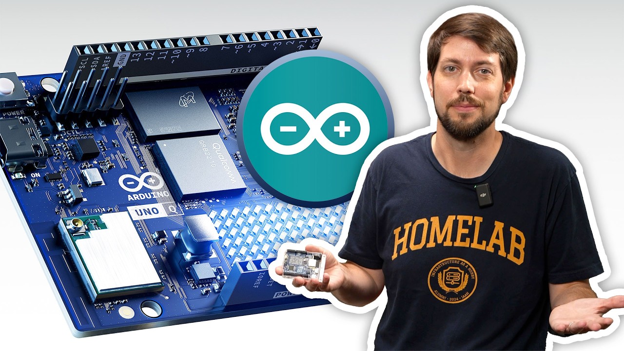HackerBoxes's tweet card. Qualcomm just bought Arduino, and they're making a tiny computer