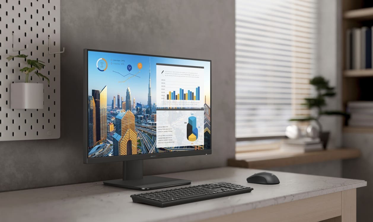 hardfanaticos's tweet card. El ASUS ExpertCenter P600 AiO integra procesadores Ryzen AI de hasta 50 TOPS, pantalla de 27” y seguridad empresarial en formato compacto.