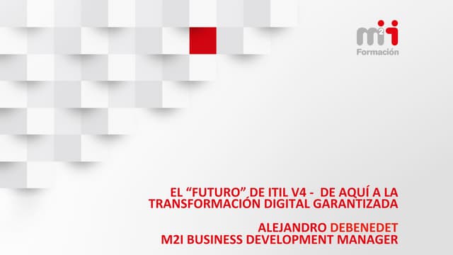 ITWNET's tweet card. El futuro de ITIL4(r) desde la óptica de la Transformación Digital