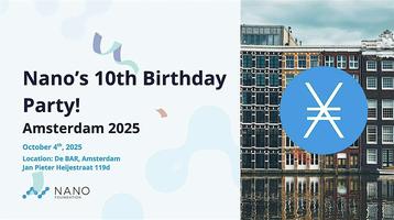 nano's tweet card. Join us on the 4th of October in Amsterdam for a full day dedicated to Nano! Just in time for nano's 10th birthday!
