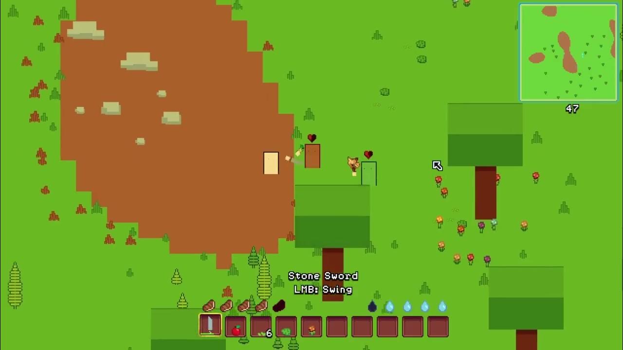 thegamedevguy's tweet card. World of Explorers Combat Version 1