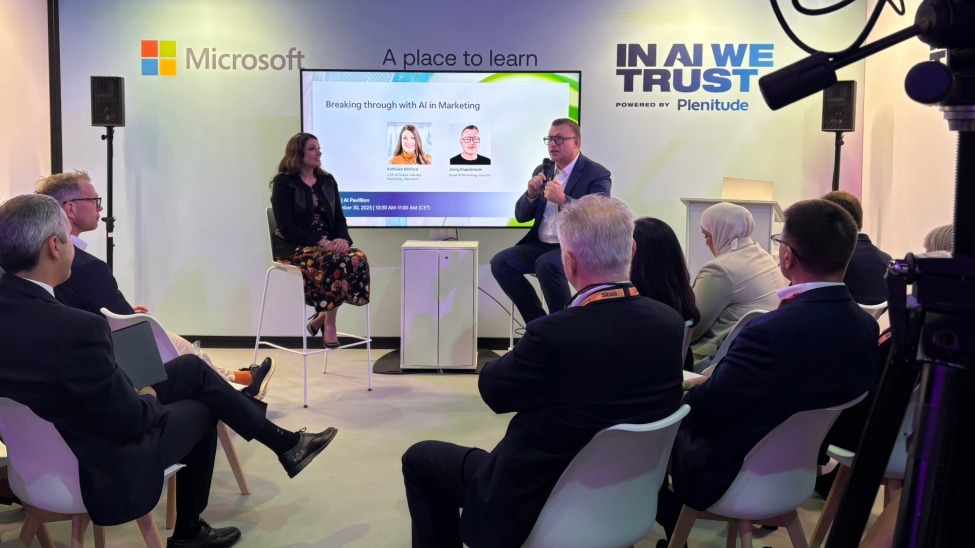 tech_record's tweet card. AI is shaping ‘frontier marketing’, according to Kathleen Mitford, corporate vice president of industry marketing at Microsoft, who discussed the topic during panel sessions at both IBC and Sibos...