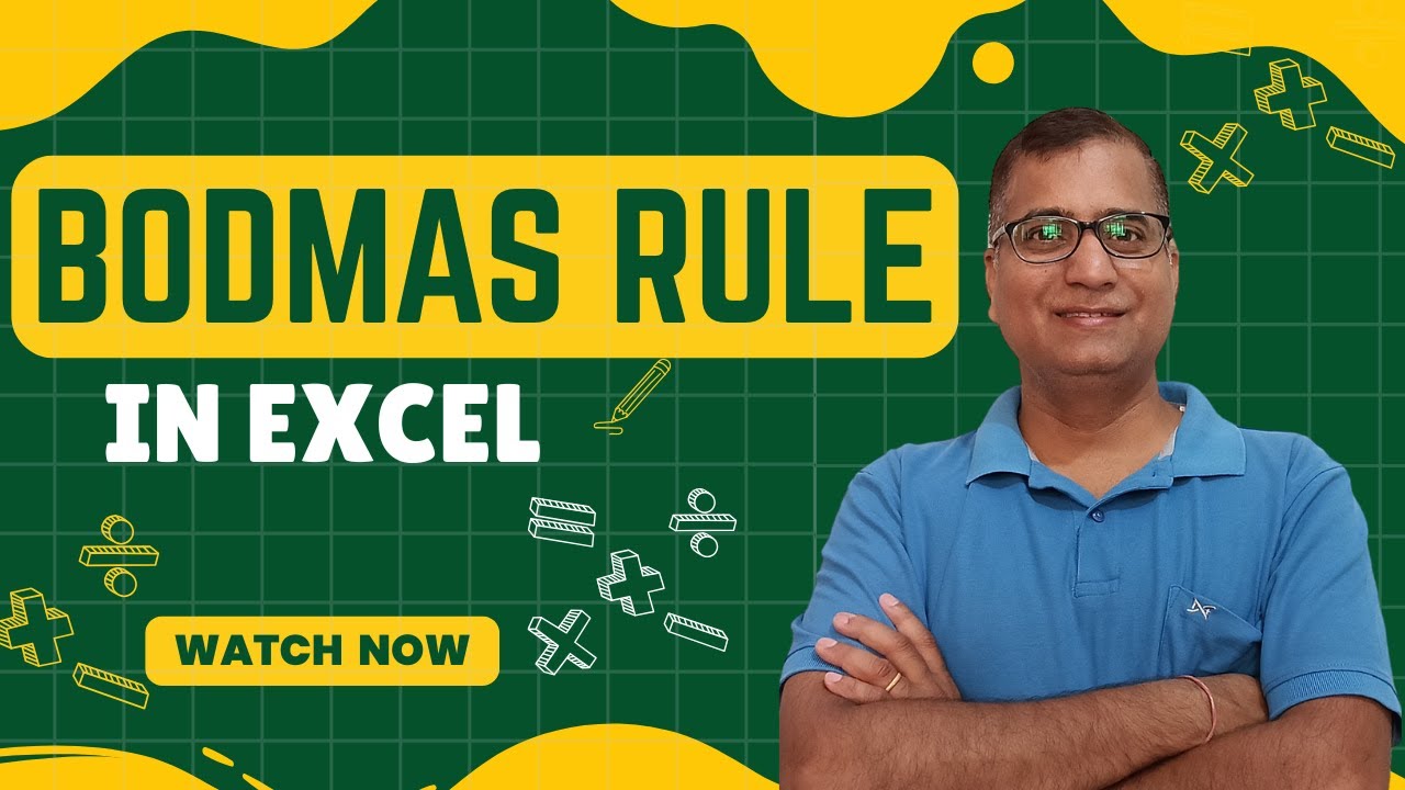 excelsirji's tweet card. Excel BODMAS Rule Explained || Avoid Wrong Formula Results Use BODMAS...