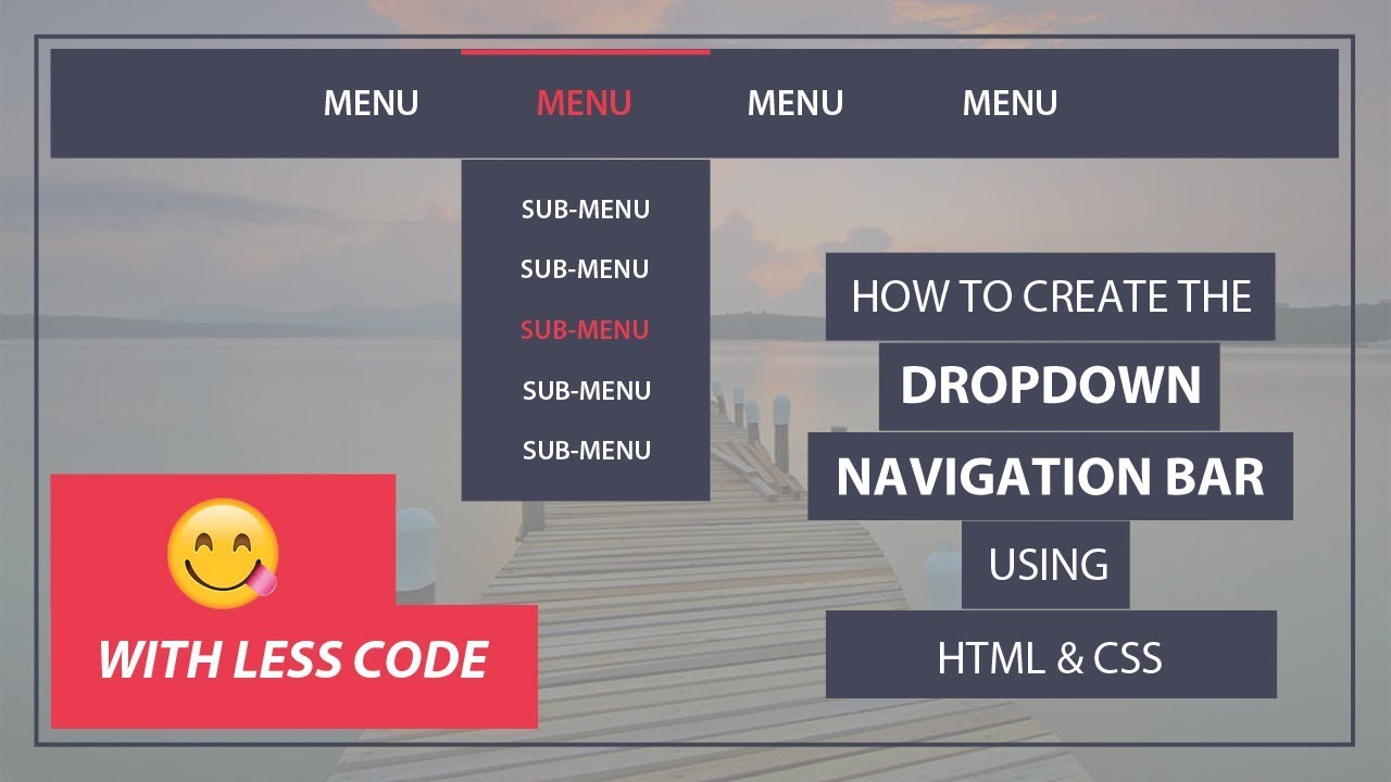 coding_market's tweet card. How to create the Drop down navigation bar using Html and CSS - Drop...