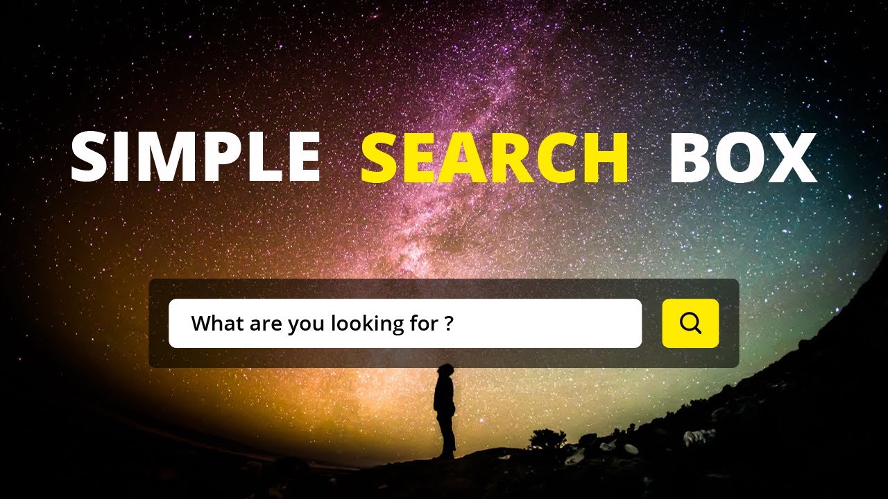 coding_market's tweet card. Simple Search Box Using HTML and CSS | Search Bar Design