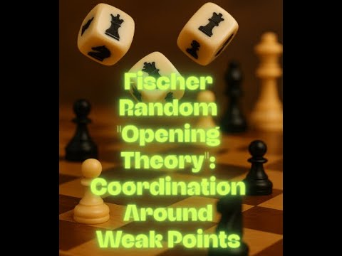 chessprof's tweet card. Fischer Random Opening Theory: Piece Coordination Around Weak Points