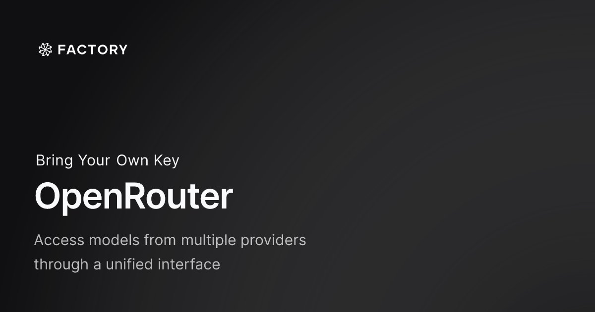 FactoryAI's tweet card. Access models from multiple providers through a unified interface