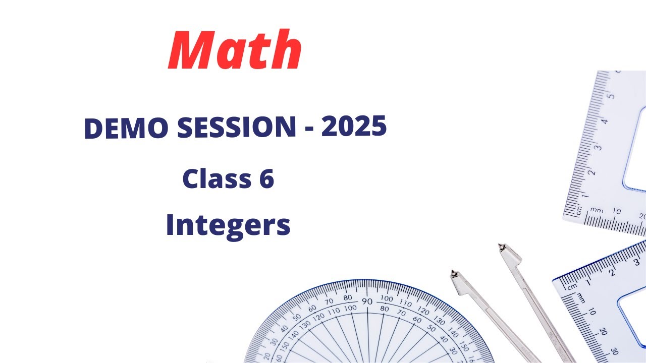 Indianonlinesc1's tweet card. Olympiad Class 6 Math Demo Session 2025 - Topic Integers